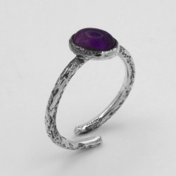 Anello Fascetta Cabochon Ovale
