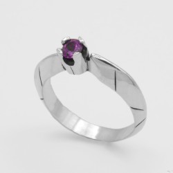 Anello Solitario Geometrico