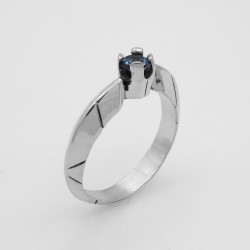 Geometric Solitaire Ring