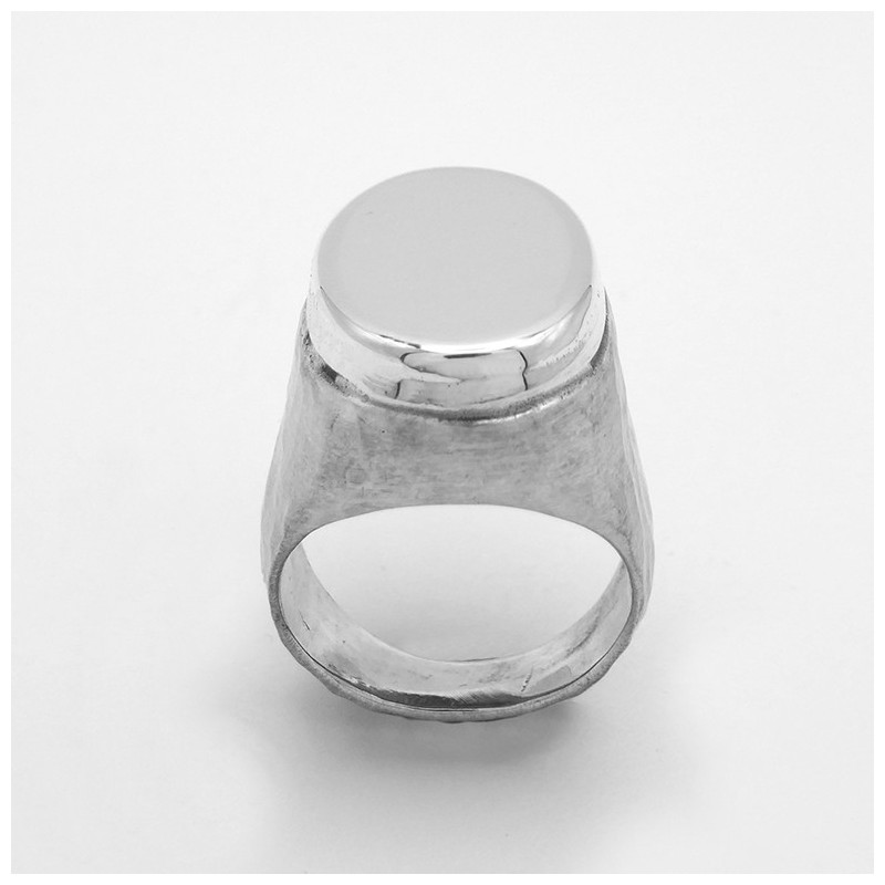 Anello Chevalier Ovale Massiccio