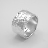 Hammered Wide Band Ring