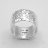 Hammered Wide Band Ring