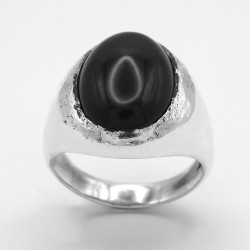 Hammered Setting Chevalier Ring
