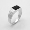 Anello Chevalier Piccolo con Pietra Rettangolare