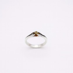 Anello Solitario con Pietra Quadrata