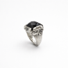 Molten Metal Chevalier Ring with Stone