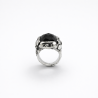 Molten Metal Chevalier Ring with Stone